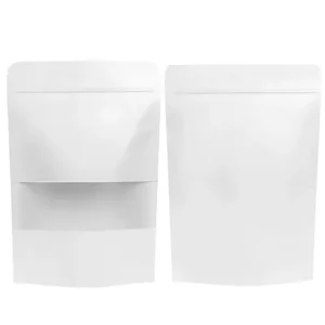 white kraft stand up coffee pouch